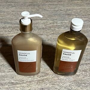 Bath and Body Works Mindful Pause Vetiver & Vanilla Shower Gel & Body Lotion Duo